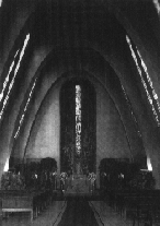 Innenansicht des Ohlsdorfer Krematoriums (Abb. aus: Fischer, Manfred F.: Fritz Schumacher, Bauten und Planungen in
Hamburg, 1994, S. 88)