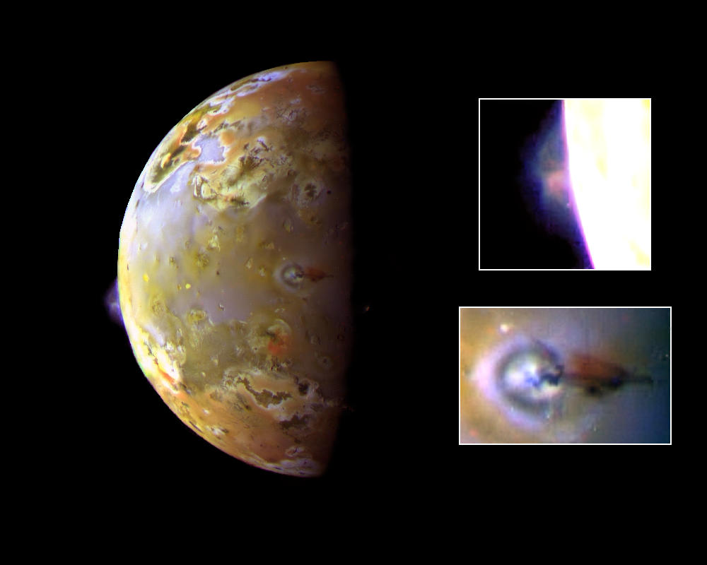 Vulkan auf dem Jupiter-Mond Io - Quelle: NASA
(http://photojournal.dlr.de/)